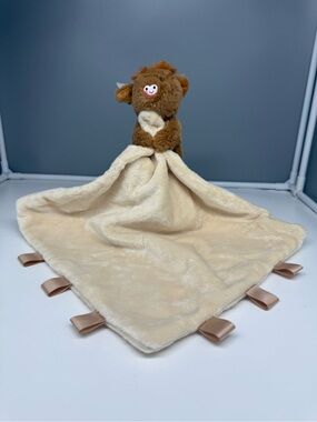 Ziggle Highland Cow Plush Comforter Blanket Lovey NWT
